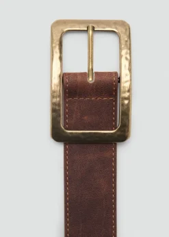 Sale Textured square buckle belt Dame Bælter
