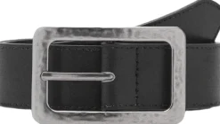 Dame MANGO Bælter>Textured square buckle belt