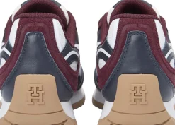 Dame Tommy Hilfiger Sneakers>TH Monogram Leather Mixed Texture Trainers