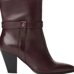 TH T-STRAP LEATHER POINTY BOOTIE Dame Sæsonens Sko