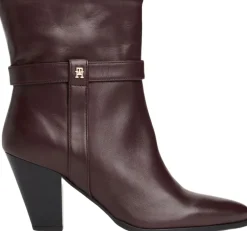 TH T-STRAP LEATHER POINTY BOOTIE Dame Sæsonens Sko