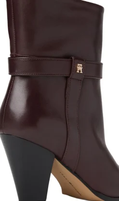 TH T-STRAP LEATHER POINTY BOOTIE Dame Sæsonens Sko