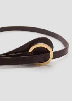 Discount Thin belt with maxi-buckle Dame Bælter