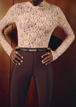 Outlet Thin belt with metal detail Dame Bælter