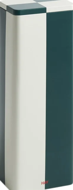 Sale Tin Container-Slim-Green and off-wh Opbevaring