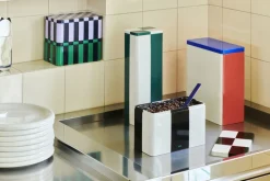 Sale Tin Container-Slim-Green and off-wh Opbevaring