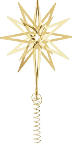 Sale TOP STAR 2025 LARGE 18 KT GOLD PLATED Juletræspynt