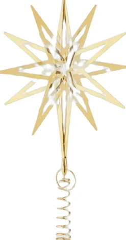 Best TOP STAR 2025 MEDIUM 18 KT GOLD PLATED Juletræspynt