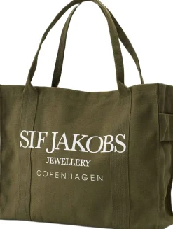TOTE BAG KHAKI GREEN-Sif Jakobs Jewellery Hot