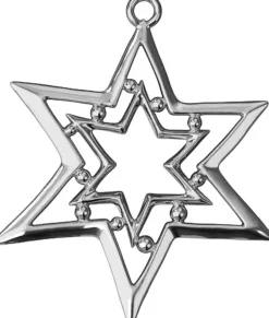 Online Trille Stjerne H8 forsølvet Juletræspynt