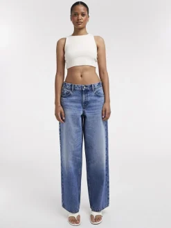Dame Topshop Fest>TSCINCH LR WIDE DNM JEANS MB NOOS