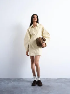 Dame Topshop Kjoler>TSDANIA STRUCTURED MINI DRESS - COTTON