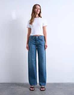 Dame Topshop Fest>TSEMBER LR WIDE DNM JEANS MB