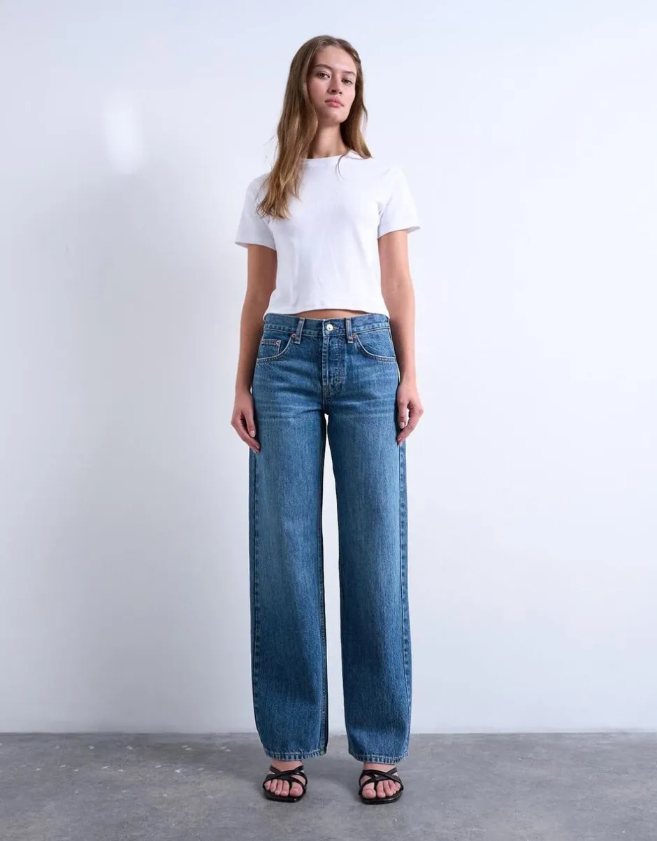 Online TSEMBER LR WIDE DNM JEANS MB Dame Jeans