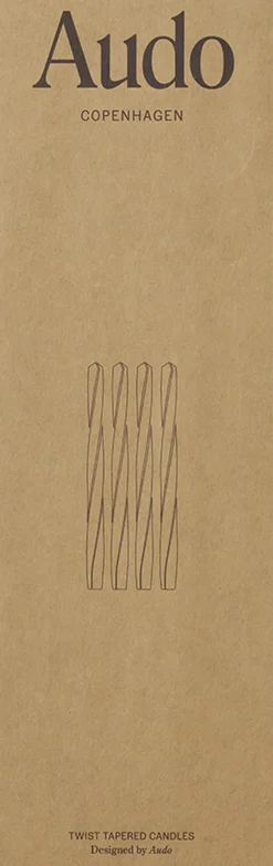 Hot Twist Tapered Candle, H30, Ivory, S Lys & Lysestager