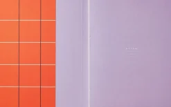 Notem Kontorartikler>UMA Flat Lay Notebook - Large, Orange check
