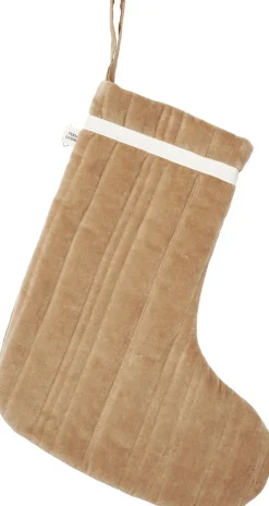 Ferm Living Julepynt|Julepynt>Vari Quilted Christmas Stocking - Velvet - Tan