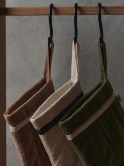 Ferm Living Julepynt|Julepynt>Vari Quilted Christmas Stocking - Velvet - Tan