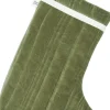 Hot Vari Quilted Christmas Stocking - Velvet - Khaki Julepynt|Julepynt