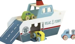 Børn VILAC Legetøjsbiler & Transportmidler>City - Færge med 3 biler