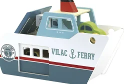 Børn VILAC Legetøjsbiler & Transportmidler>City - Færge med 3 biler