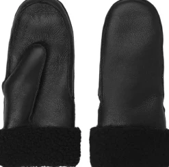 Lovelies Julegaver>VINSON - MITTENS - SHEEP SKIN WITH CURLY SHEARLING AROUND TH