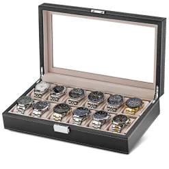 Sale Watch Box 12 Watches Black Syntheti Ure
