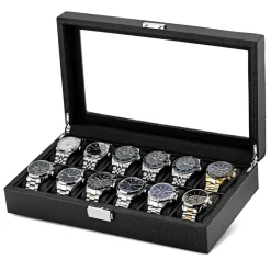 Ditur Ure>Watch Box 12 Watches Black Imitated
