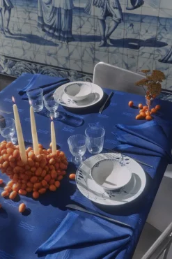 New Waves serviet, blå 44X44, 2stk Tekstiler Til Borddækning