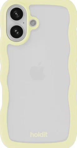 Dame HoldIt Tech Covers>Wavy Case iPhone 16 Lemonade/Transparent