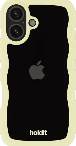 Dame HoldIt Tech Covers>Wavy Case iPhone 16 Lemonade/Transparent