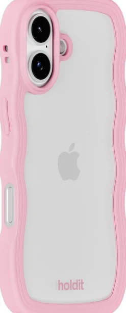 Wavy Case iPhone 17 Pink/Transparent-HoldIt Online