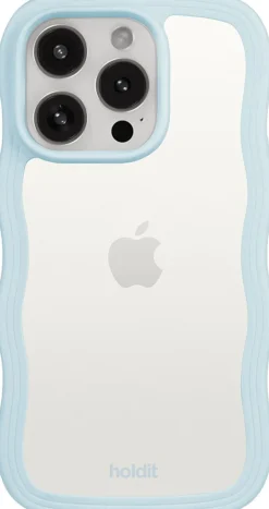 Wavy Case iPhone 15 Pro Max Mineral Blue/Transparent-HoldIt Outlet