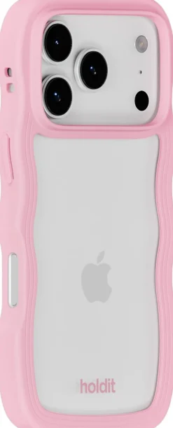 Dame HoldIt Tech Covers>Wavy Case iPhone 17 Pro Max Pink/Transparent