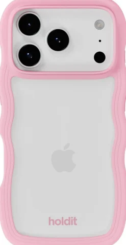 Dame HoldIt Tech Covers>Wavy Case iPhone 17 Pro Max Pink/Transparent