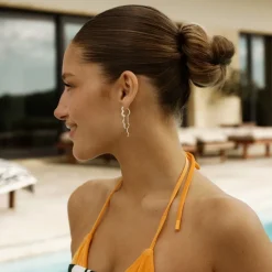 Dame Camille Brinch Jewellery Smykker|Smykker>Wavy Sparkly Heart Earlines