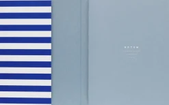 Weekly Planner med syet ryg, Blå stribe-Notem Online