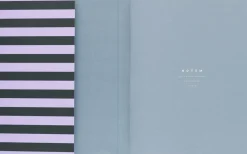 Weekly Planner med syet ryg, Rosa og grøn stribe-Notem Best