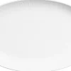 White Fluted Oval Asiette 23,5cm-Royal Copenhagen Best