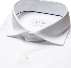 ETON Skjorter>White Four-Way Stretch Shirt - Slim Fit