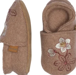 Børn Melton Hjemmesko>Winter rose wool slippers
