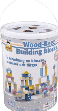 Online WOOD BEEZ 100 KLODSER Børn Konstruktionslegetøj|Babylegetøj