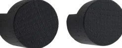 Best Wood knot, Black, 2 pcs Knager & Knagerækker