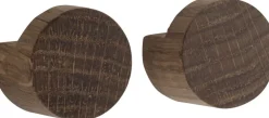 Ekta Living Knager & Knagerækker>Wood knot, Smoked, 2 pcs