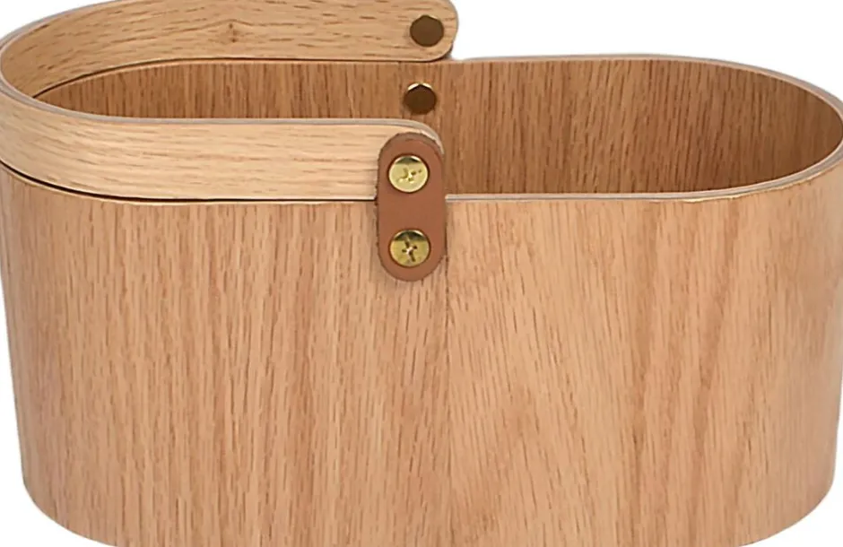 Ekta Living Tilbehør Til Bordet>Wood Tray Caddy, Oak, 12x23x10 cm