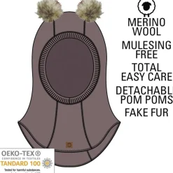 Discount Wool Fullface w. Pom Pom Børn Heldragter