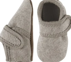 Børn Melton Hjemmesko>Wool slippers with velcro