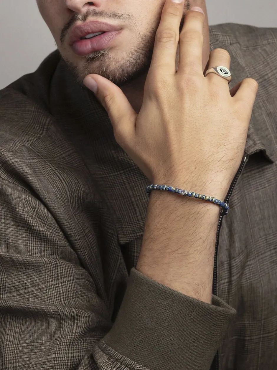 Clearance Wristband with Lapis Japanese Miyuki Beads Smykker