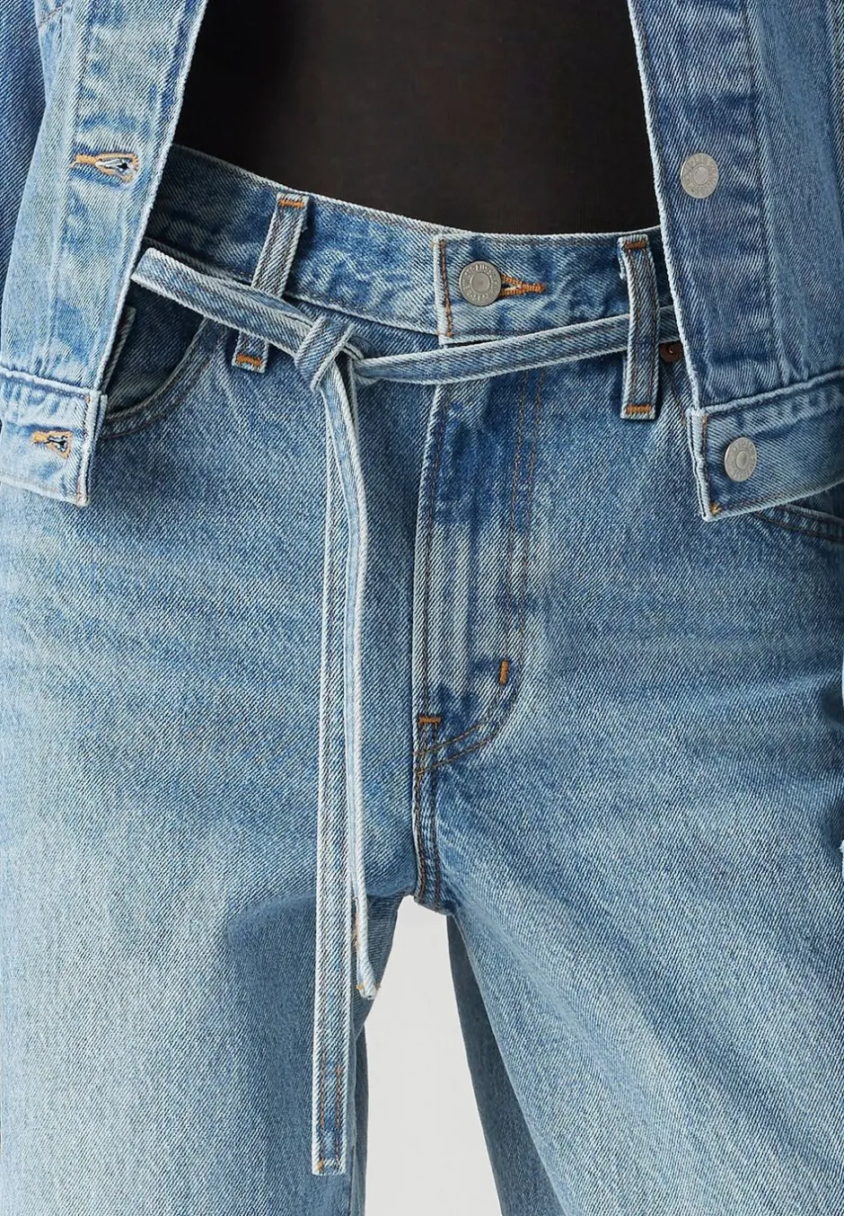 Dame Levi's Jeans>XL STRAIGHT THANKS FRIEND